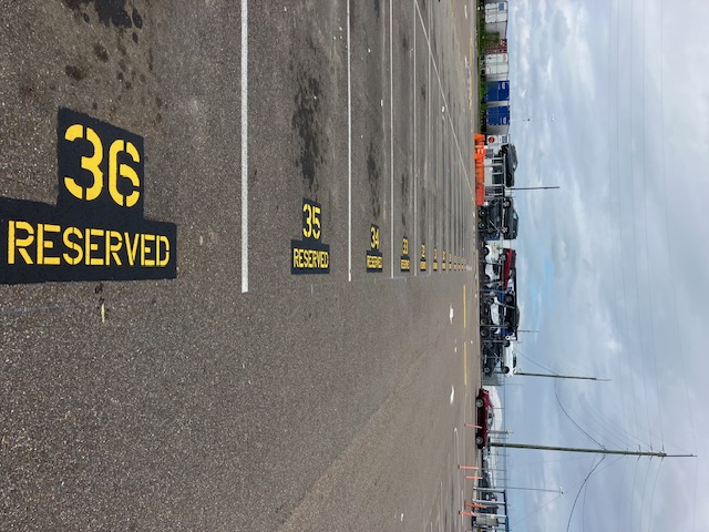 Assigned Employee parking stripe job in Montgomery, Alabama