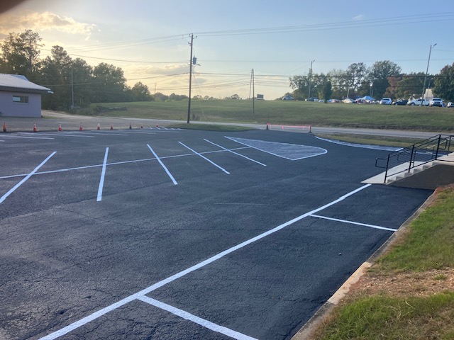 Parking Lot Striping for church in Wetumpka, AL